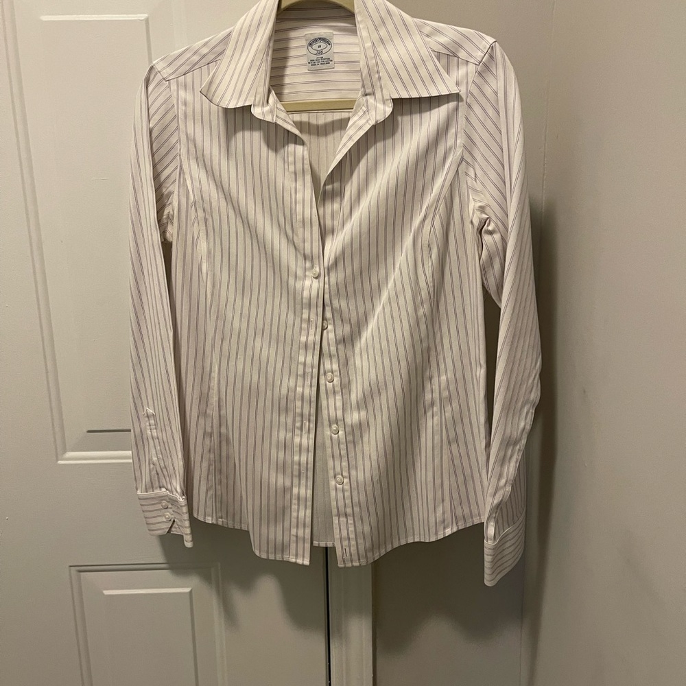 Women’s Brooks Brothers Button up striped shirt (Size 10)